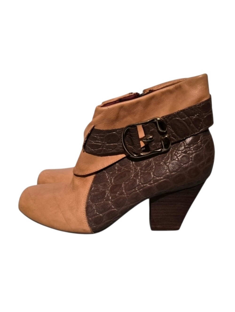 Mariana By GOLC Side-Zip Wedge Heel Ankle Harness Boots, Made In Brazil